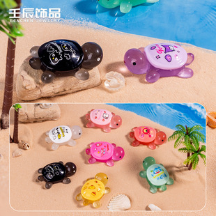Sanrio Turtle Pair Live Broadcast Blind Bag Luminous DIY Resin Crafts Desktop Small Ornaments Jewelry Accessories