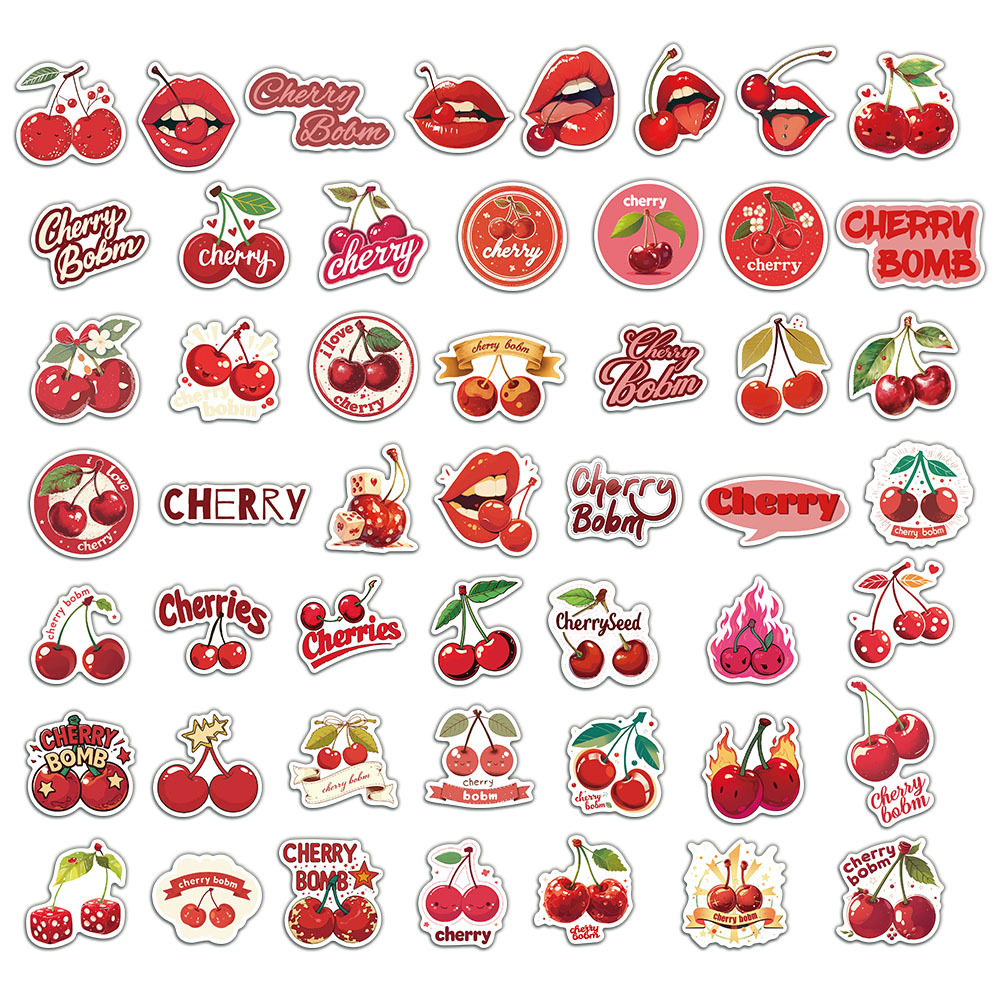 33g Weight Stickers Stationery Type 1 Set Quantity School Occasion PVC Material Cartoon, Letter, Peach, Cherry, Graffiti Pattern Cute Style 1 Set Cartoon Letter Peach School PVC Cute Stickers 4