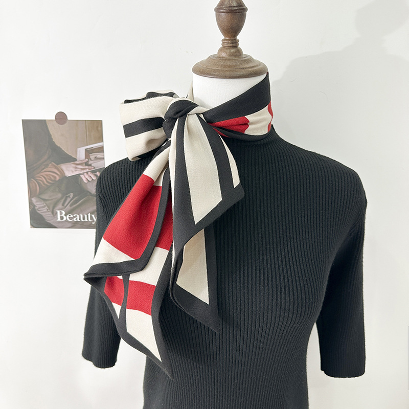 Diseño coreano de doble cara de estilo nicho toallas de correa de moda otoño y invierno damas de alto nivel de decoración bufandas de collar toallas de ángulo