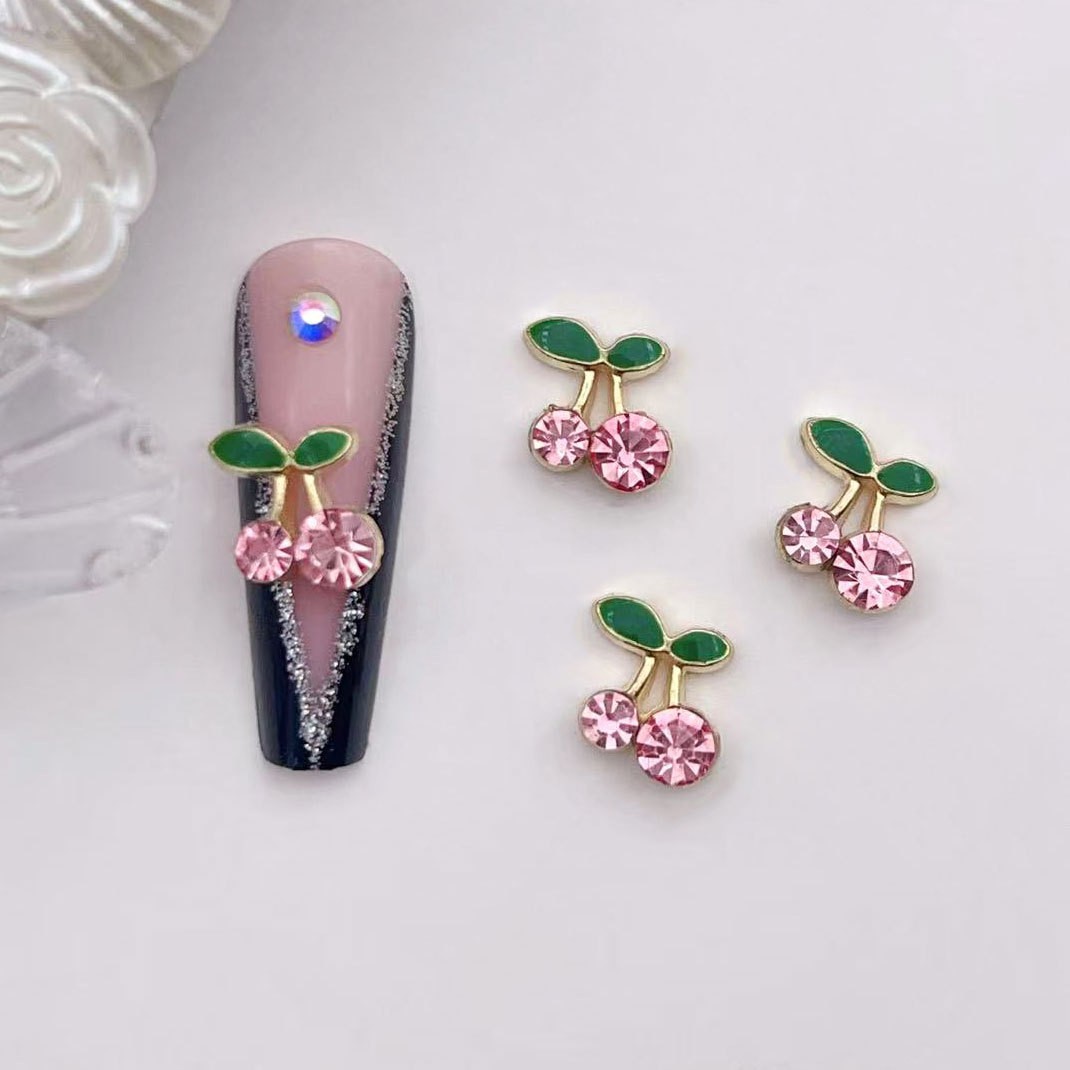 Red Cherry joyas de uñas accesorios de decoración de uñas para usar joyas de uñas DIY joyas de uñas al por mayor