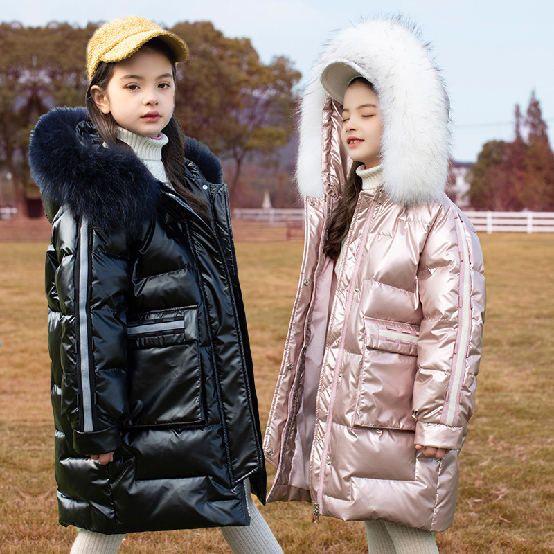 Girls Down have more cash than can be accounted for 2021 new pattern Korean Edition Western style thickening girl winter coat Kids Winter clothes