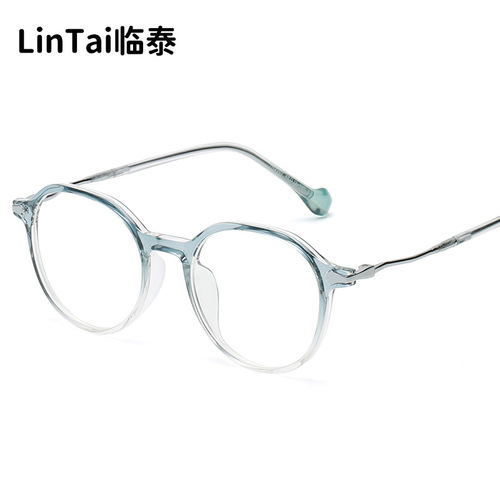 New 2007 TR Anti-blue light glasses, Instagram style trendy personalized student glasses, retro small frame non-prescription glasses, wholesale