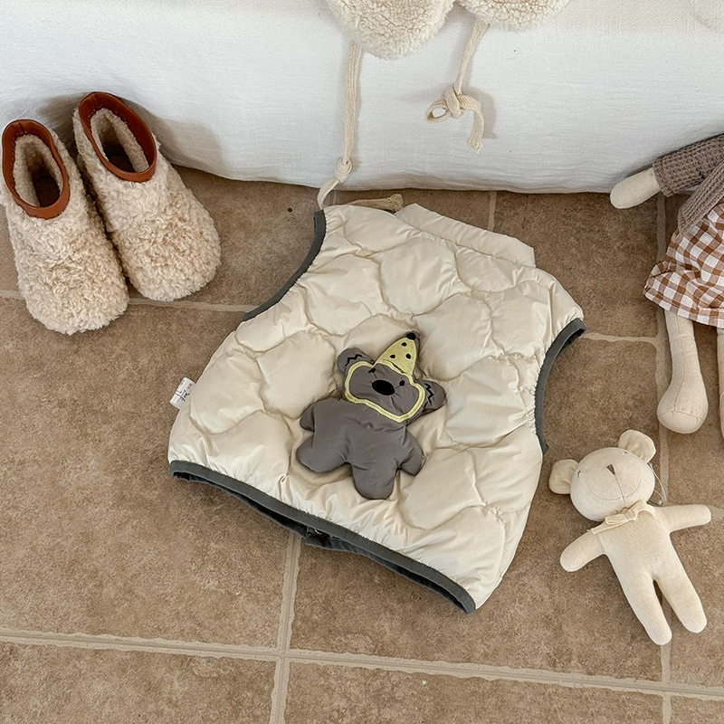 Детский легкий пуховый жилет, модель осень-зима 2025, одежда для мальчиков, пуховик, зимняя одежда для девочек, категория А