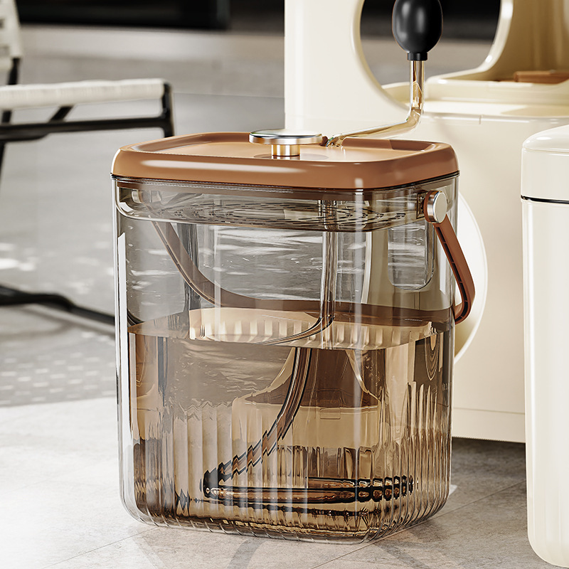 高級茶バケツ、オフィスティールーム廃水バケツ、茶水乾湿分離廃棄物バケツ、ティーテーブルゴミ箱|undefined