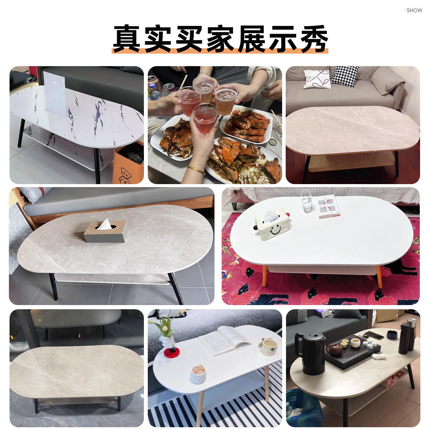 Mesa de té sala de estar doméstica 2025 nueva mesa de familia pequeña simple alquiler de mesa de té simple redonda de pies de madera sólida