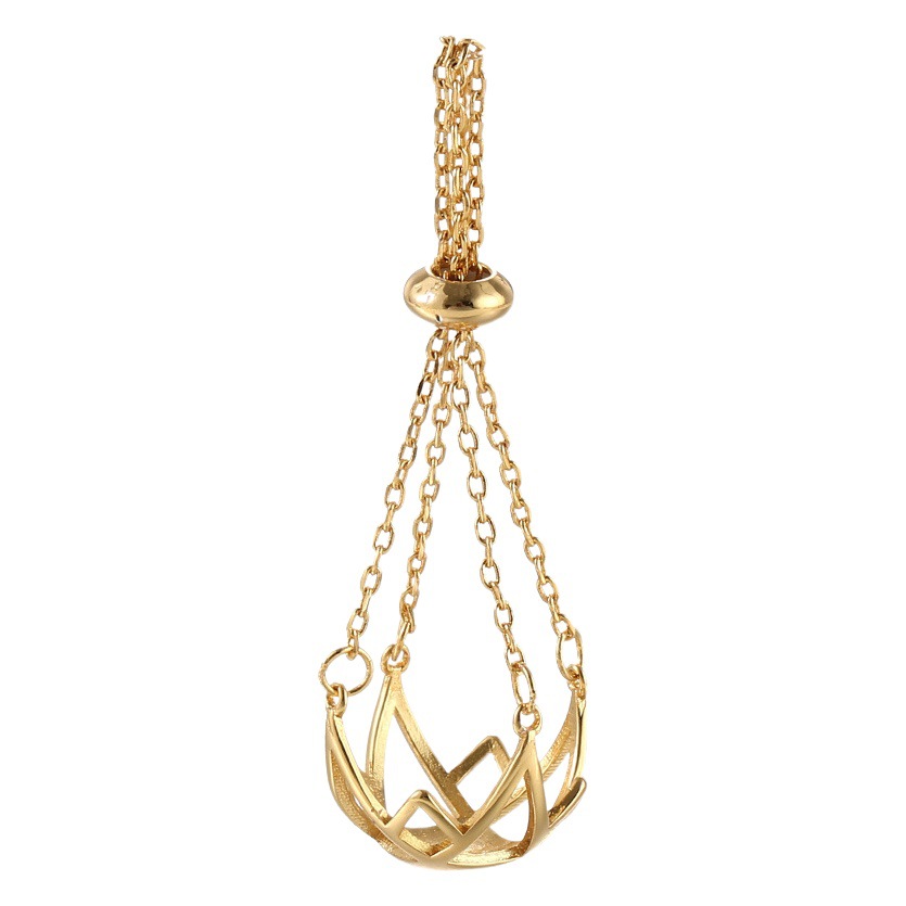 Japonés y coreano creativo diseño de moda perla colgante hebilla accesorios fragante bola bolsita hueco bola jaula linterna soporte vacío accesorios