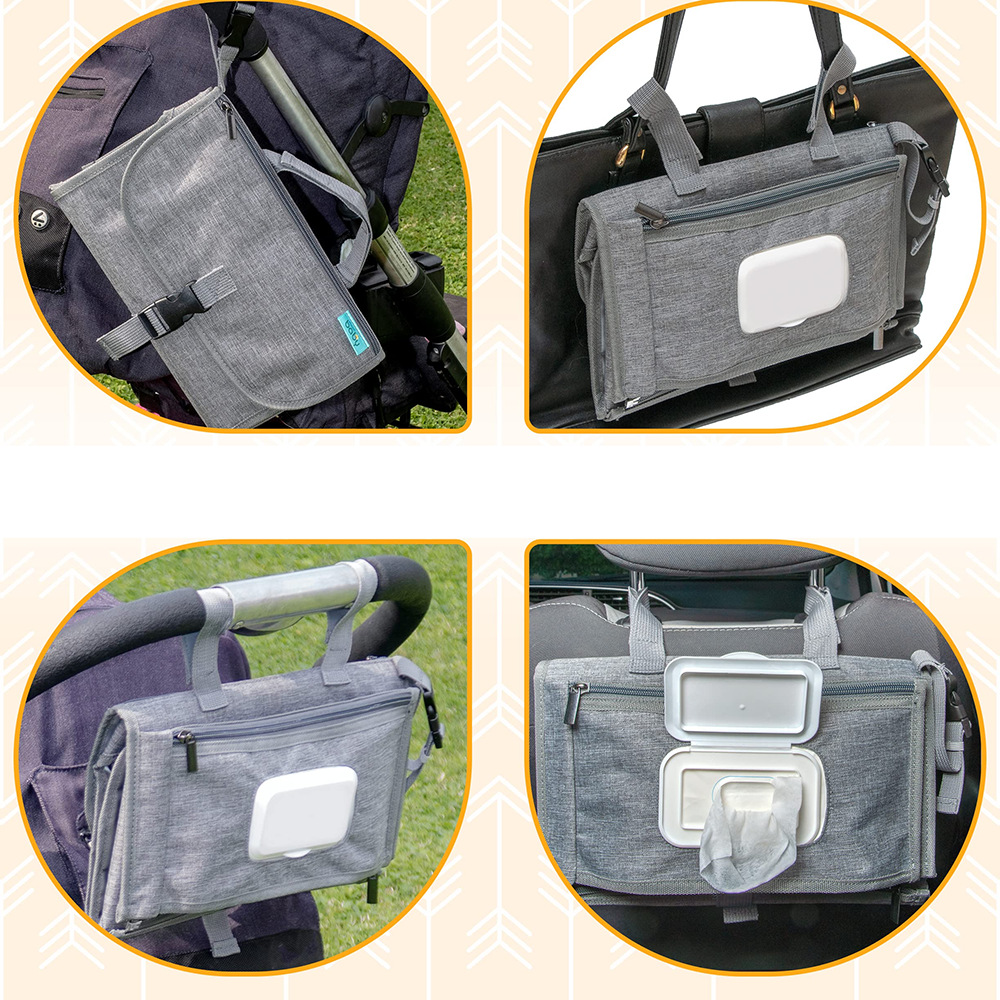 Children's handheld universal diaper, waterproof folding stroller 2