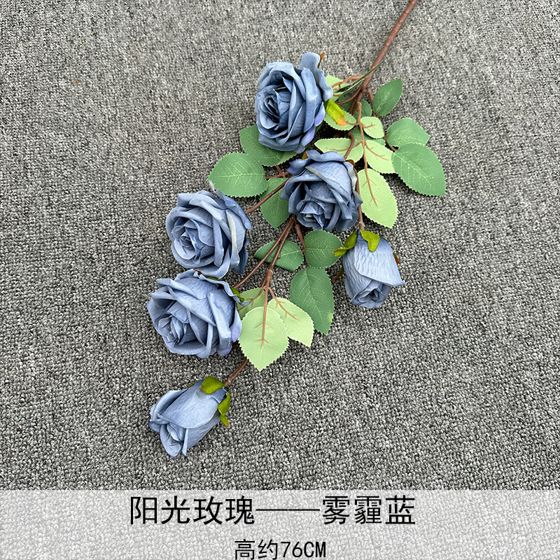 Artificial Rosa sola franela Rosa flor artificial boda decoración del hotel decoración del hogar arreglo de flores flor artificial Rose