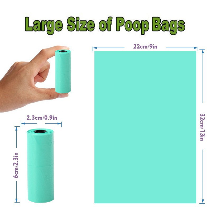 Bolsa de basura para mascotas de comercio exterior degradable solo rollo de heces bolsa de mierda bolsa de Amazon perro taburete bolsa de aseo para mascotas