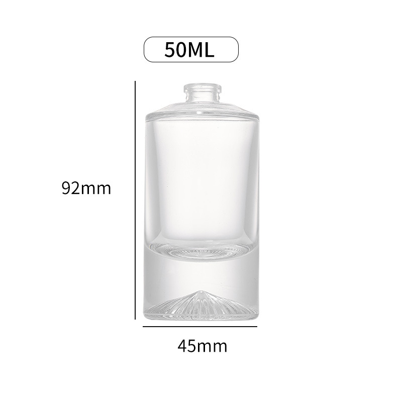Botella cilíndrica transparente de perfumes de bayoneta con tapa especial de pulverización de presión de botella de vidrio portátil de perfumes de muestra pequeña botella image 8