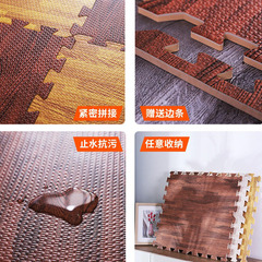 Baby crawling mat wood grain children's crawling mat, thick foam splicing floor mat for living room and bedroom, factory wholesale