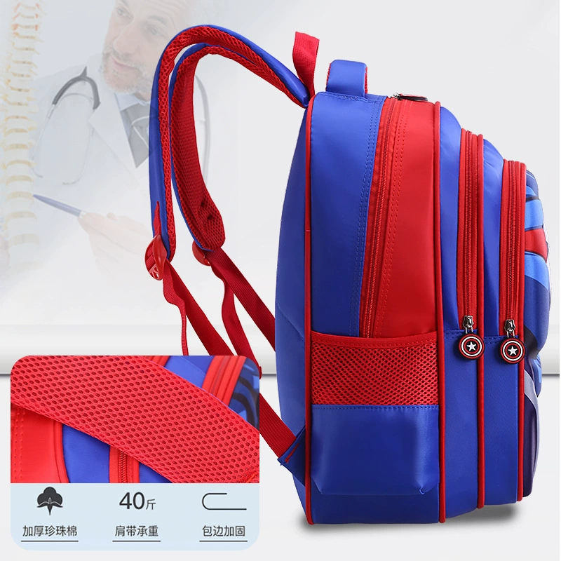 [跨境小学生书包School bag儿童卡通Spider-Man backpack批发外贸]