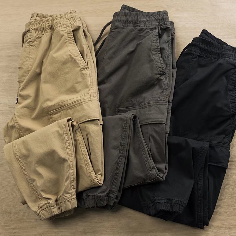 Japanese Style Retro Washed Leg Crowdproof Pants Men's Y Brand Loose All-match Casual Pants Youth Solid Color Slim-fit Leg Pants