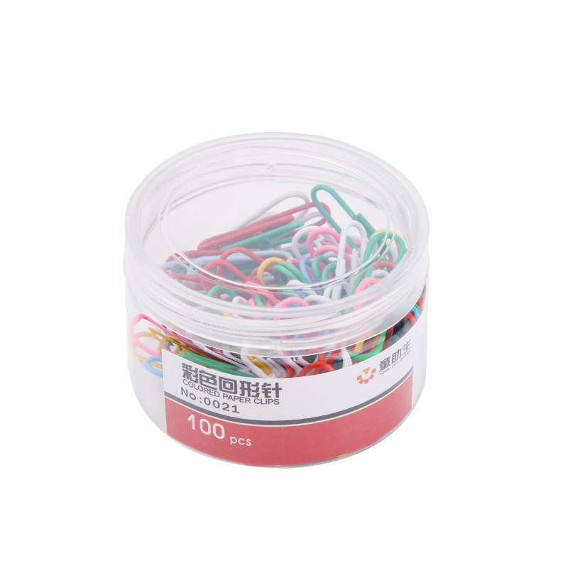 Clips de color creativo 28mm cartucho de papel de escritorio pines marcadores envasado clips de papel mayorista