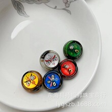 香灰琉璃五路财神窜珠散珠配件批发古法DIY手工材料手链手串配饰