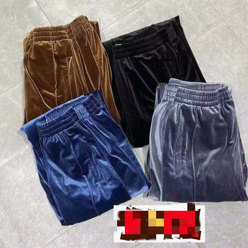 Cross-border autumn and winter new velvet casual pants for men and women with solid color loose wide leg pants zipper pants tide wholesale Cross-border autumn and winter new velvet casual pants for men and women with solid color loose wide leg pants zipper pants tide wholesale