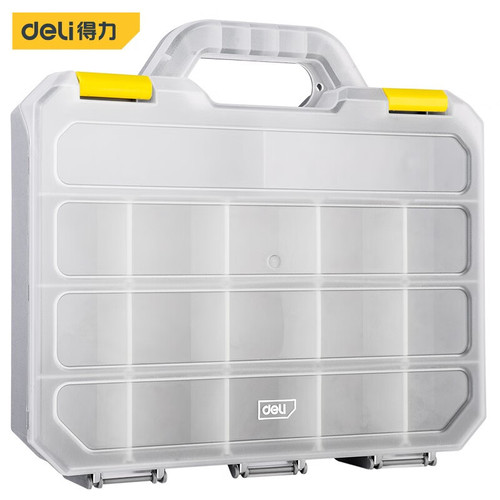 Deli parts box portable plastic box detachable tool box multi-function storage box storage box electronic component box