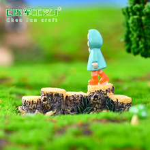 苔藓微景观装饰摆件 动漫卡通 zakka仿真 五个树桩桥