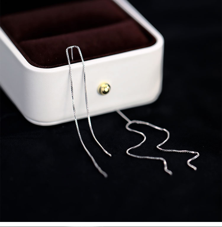 Elegant Double Line Tassel Earrings For Women Unique Long Design_voghion.com