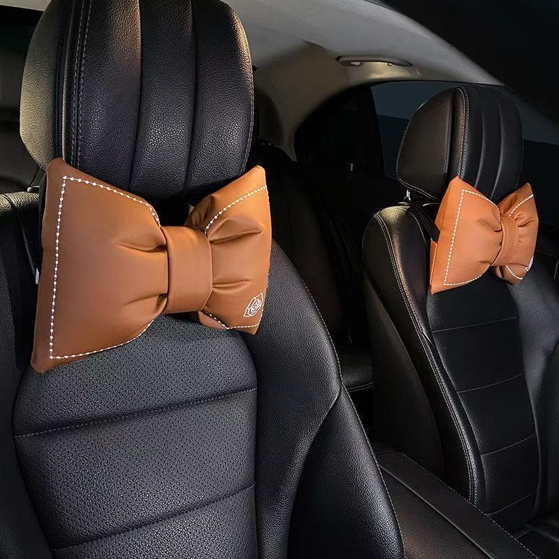 Car Seat Cushion, All-Season Use, Chanel-Style Goddess Design, Popular Camellia Flower Breathable Car Lumbar Support Cushion
