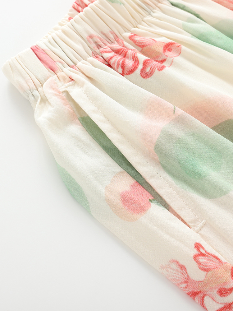 Transfronterizo malwee pantalones de aire acondicionado para niñas verano nuevo pantalones de cintura elástica para niños pequeños y medianos en Europa y Estados Unidos pantalones anti-mosquitos image 2