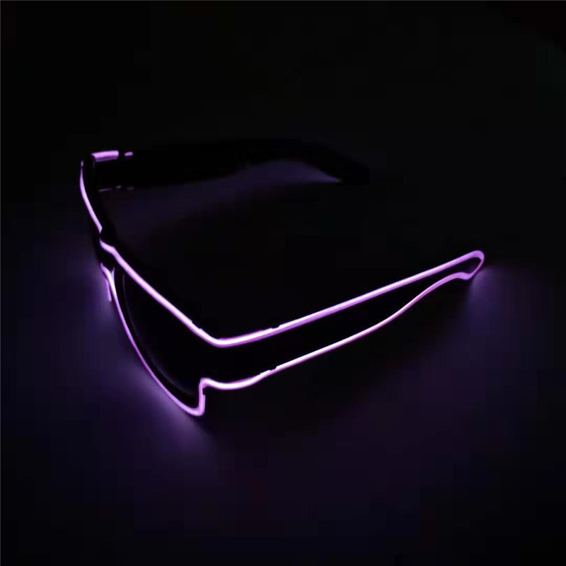 Fabricante suministro de gafas luminosas inalámbricas recargables de luz fría, gafas luminosas transfronterizas de discotecas, bares, fiestas, gafas luminosas LED