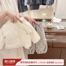 【咸柠七】冬季新款童装女童刺绣重工棉服洋气百搭保暖棉衣外套