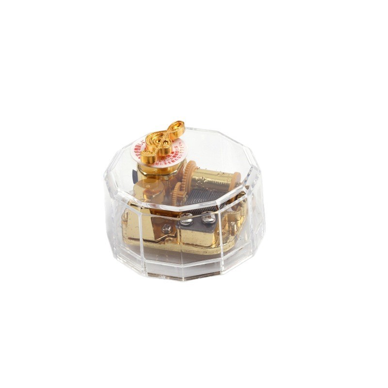 アクリル多角オルゴールのぜんまいムーブメントオルゴール創意プレゼント誕生日プレゼント|undefined