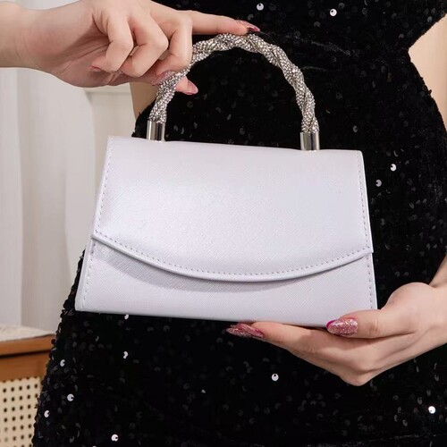 2025 Evening Banquet Diamond-embellished Handbag, Full Diamond Ball Gown Handbag, Evening Dress Bag, Formal Dress Bag