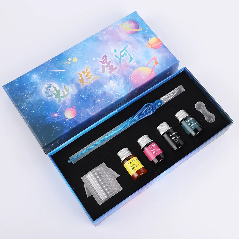 Glass rollerball pen, ink, brush for elementary school students, Birthday gift