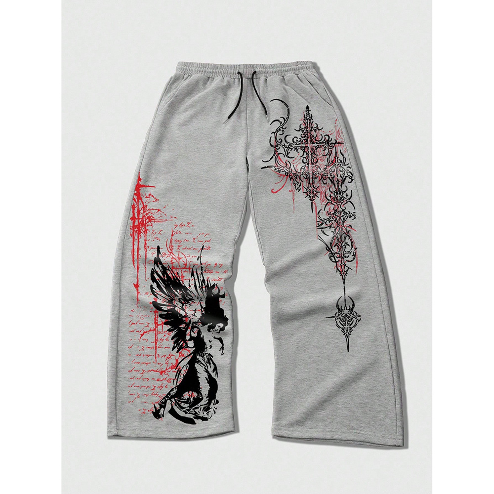 ​Men's Hip-Hop Streetwear Pants – Unisex Baggy Trousers With Drawstring Waist (Urban Fashion Essential)​_viptrois.com