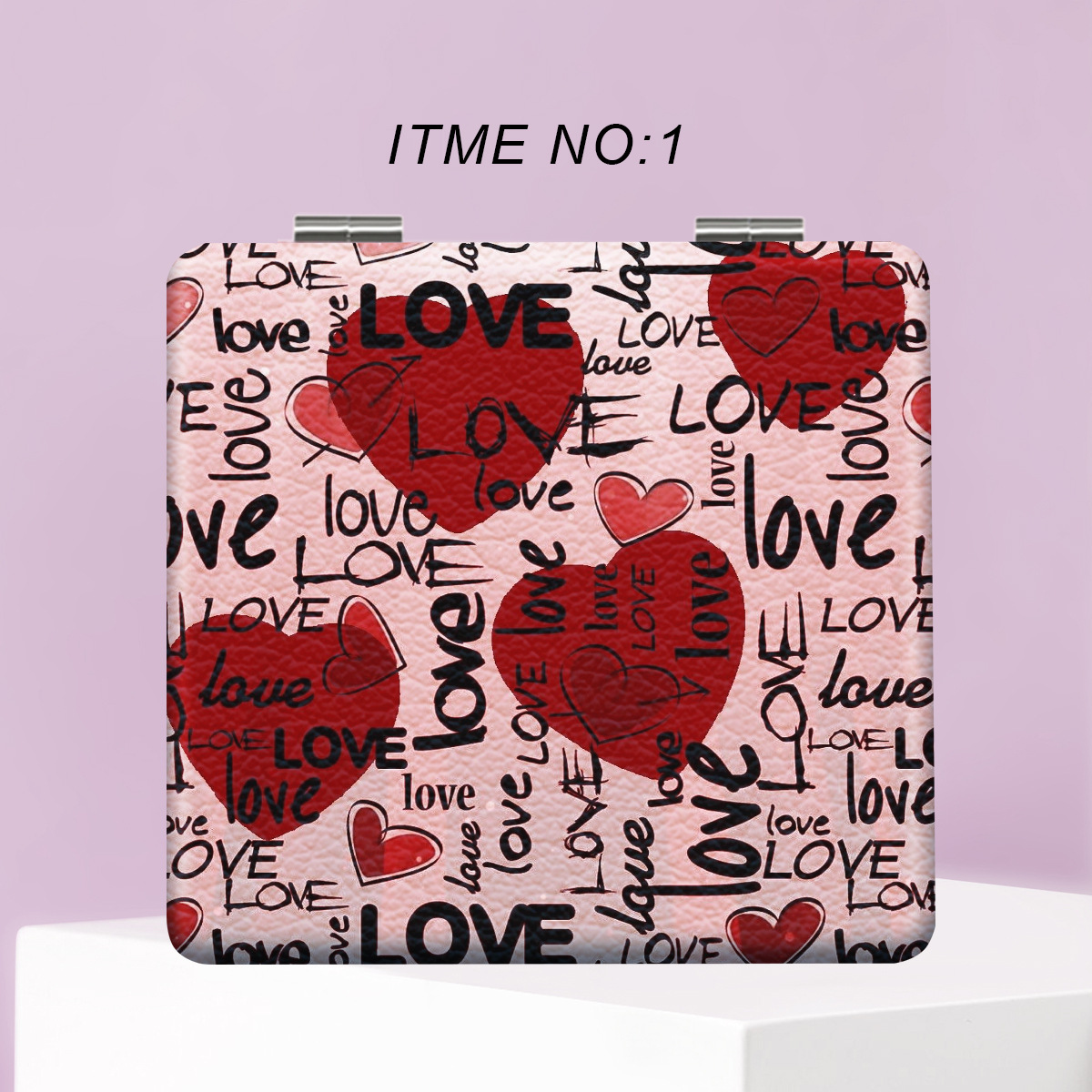 Espejo de maquillaje portátil plegable de dibujos animados de escritorio para niñas dormitorio de estudiantes espejo de maquillaje para el hogar espejo pequeño