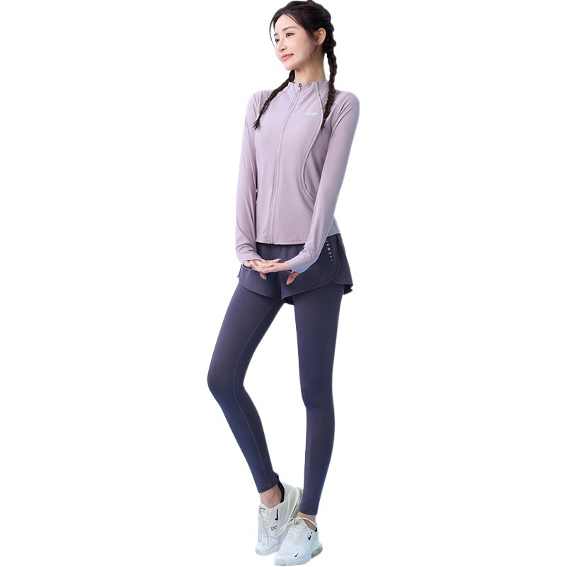 Professional Outdoor Morning Running Sports suit Professional Quick-drying Clothes Women's Casual Fashion Running Yoga Fitness Clothes Long Sleeve