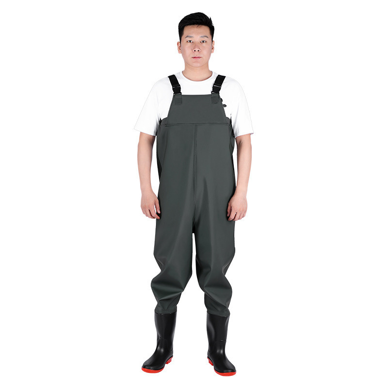 Waterproof Pants Reservoir Half-Body Rain Boots with Rain Pants Jumpsuit Men's Fishing Water Shoes Full-Body Leather Fork Waterproof Clothing Manufacturer