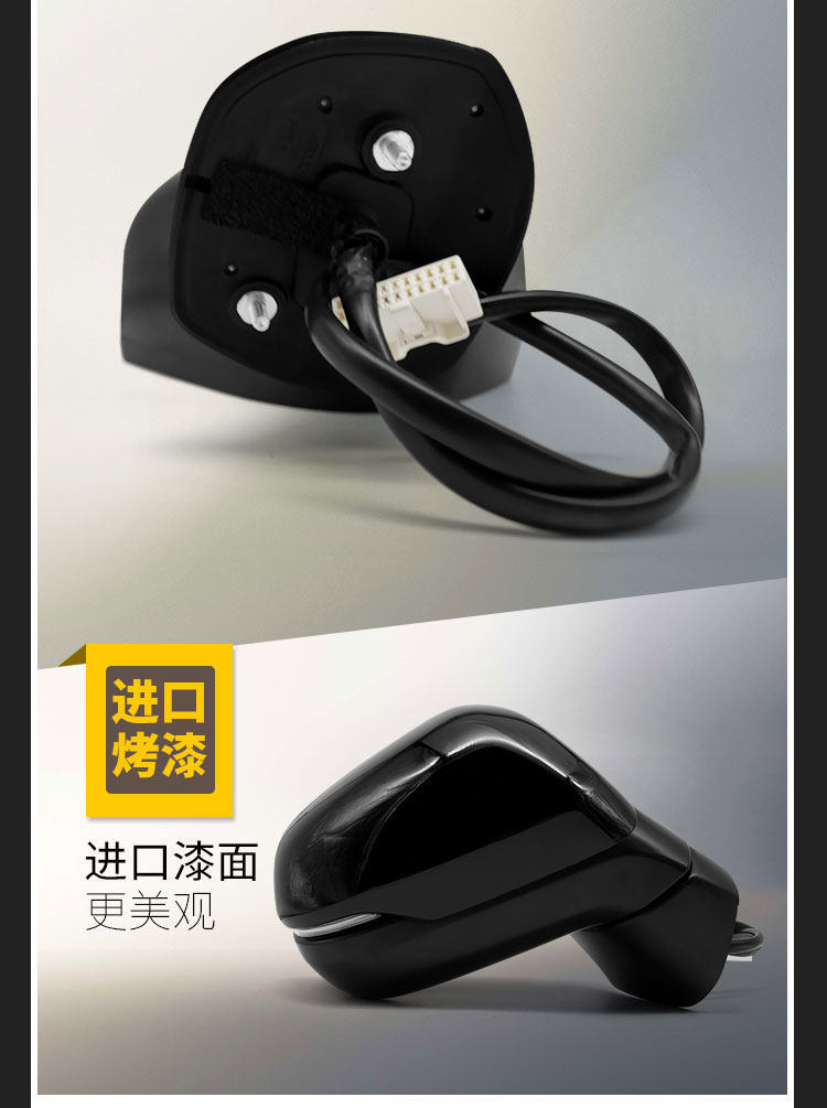 Suitable for Honda Crown Road Rearview Mirror Assembly, Model Years 17 to 24, Left and Right Side Mirrors, Complete Set of Flat Mirrors
