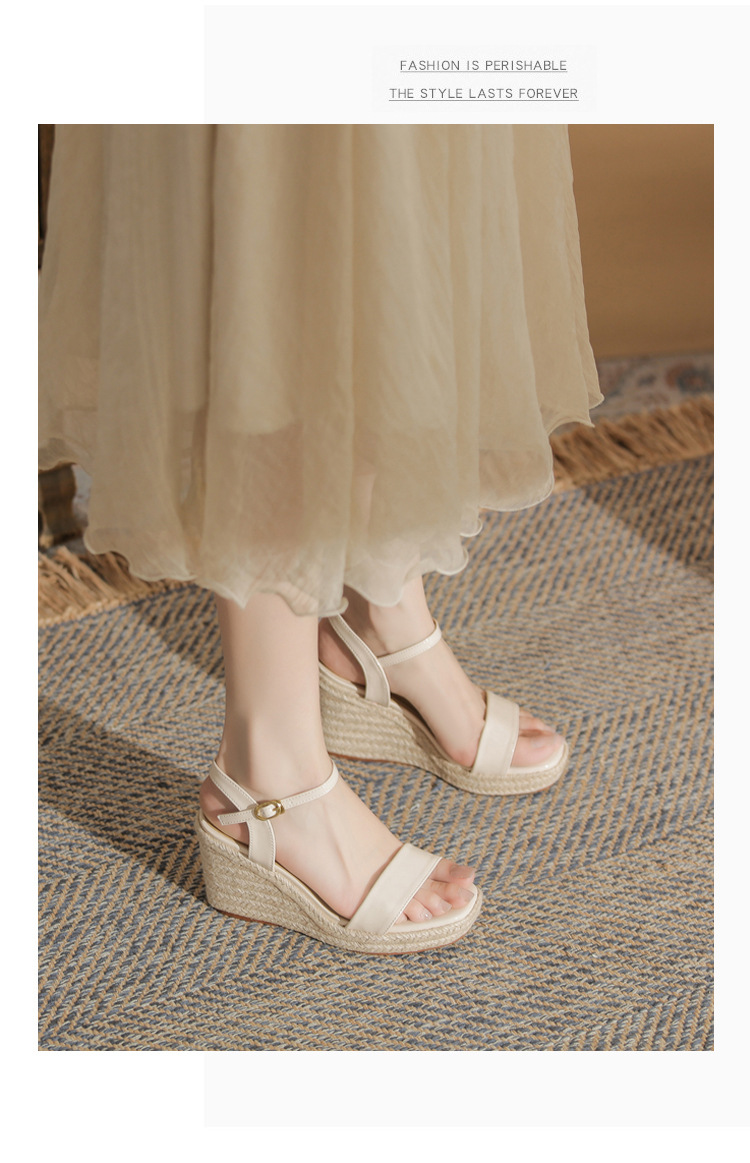 Sandal cao gót nữ hở mũi đế xuồng gót 9 cm — màu trắng ngà chi tiết 14