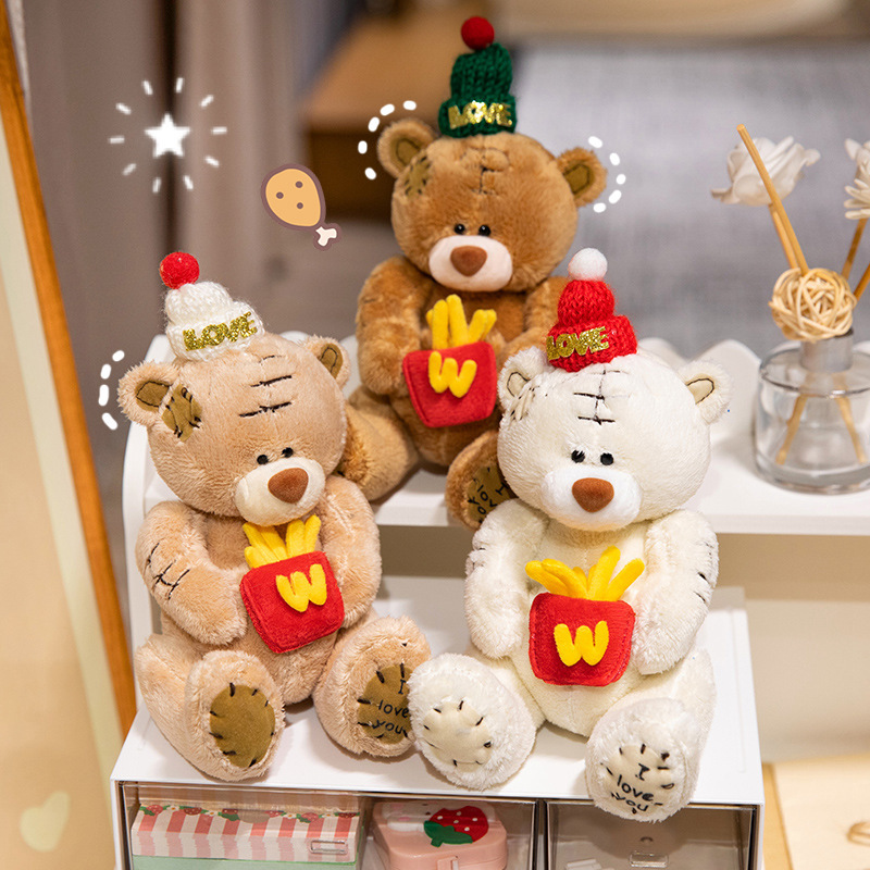 Muñeca de oso de parche de dibujos animados, evento de boda, regalo pequeño, juguete de peluche, regalo del doctor, muñeca de agarre de oso, al por mayor