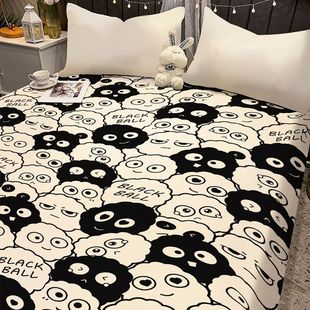 Single Bed Children's Home Dormitory Bed Sheet Single Piece Double Piece Rice Bed Sheet Winter Students Summer Scrub