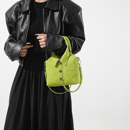 2024 New INSA Style Korean Small Minority Personality Women's Fashion Shirt Single Shoulder Crossbody Bag