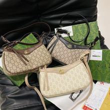 跨境外贸新款Ophidia小号腋下包G老花法棍包hobo麻将真皮单肩女包