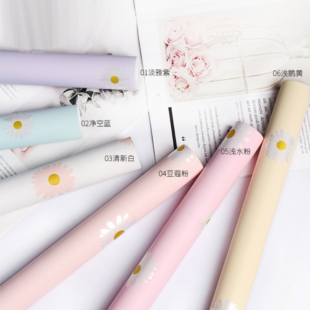 厂家直销批发小雏菊清新似你花束包装纸DIY礼品包装氛围小清新