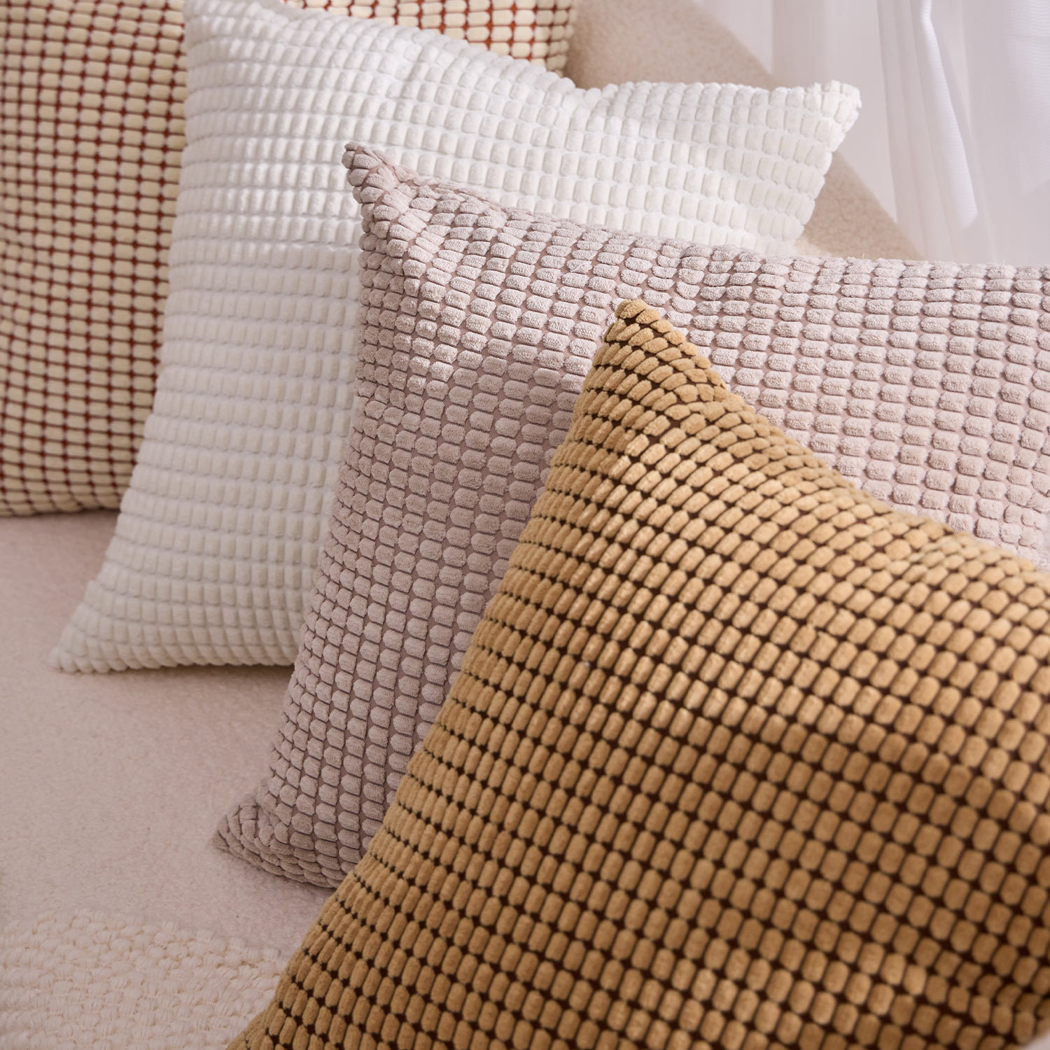 Transfronterizo de maíz meandruño almohada cubierta de asiento sofá sala de estar de oficina almohada de cintura de automóvil núcleo