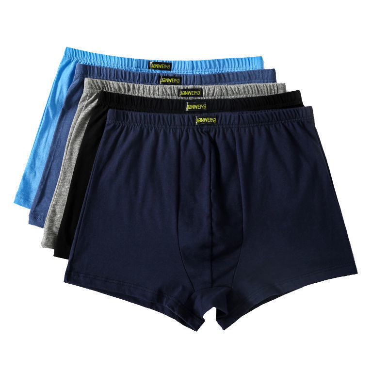 (코튼) 남성 속옷 순면 복서 통기성 편안함 청소년 4코너 트렌디 속옷 남성 대형 사이즈 루즈 컬러