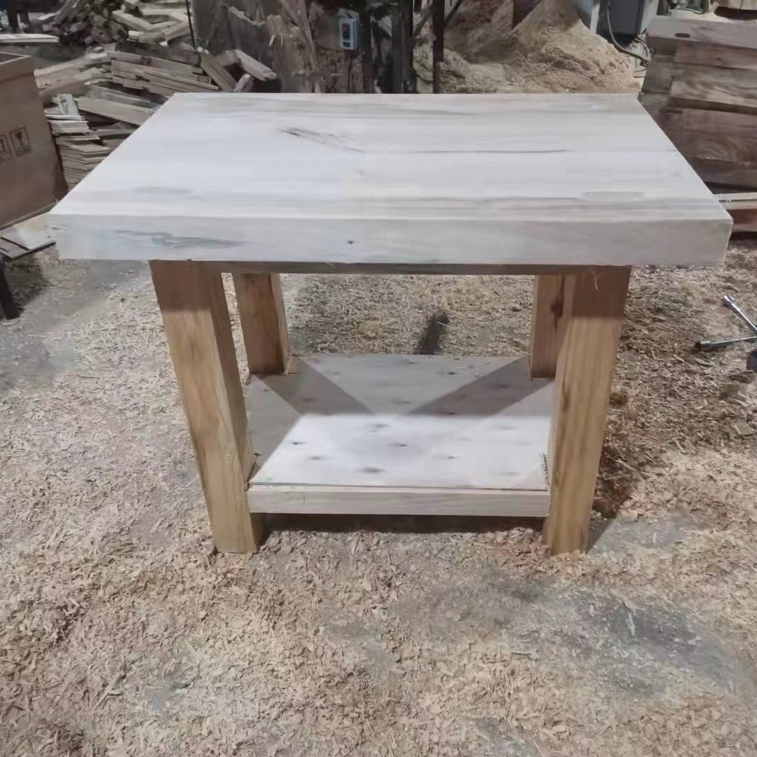 重型木质钳工工作台松木实木五金工作台车间装配实训操作台