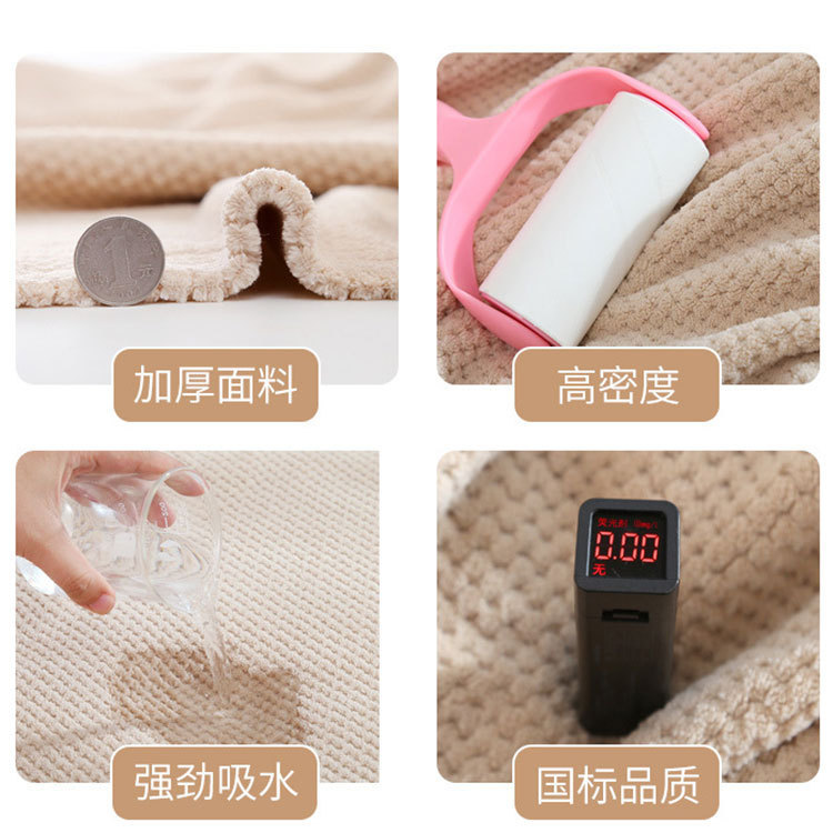 ⇓ 2024 New High-Quality Pineapple Grid Towel, Soft Coral Fleece Beach Towel, More Absorbent and Quick-Drying Than Pure Cotton