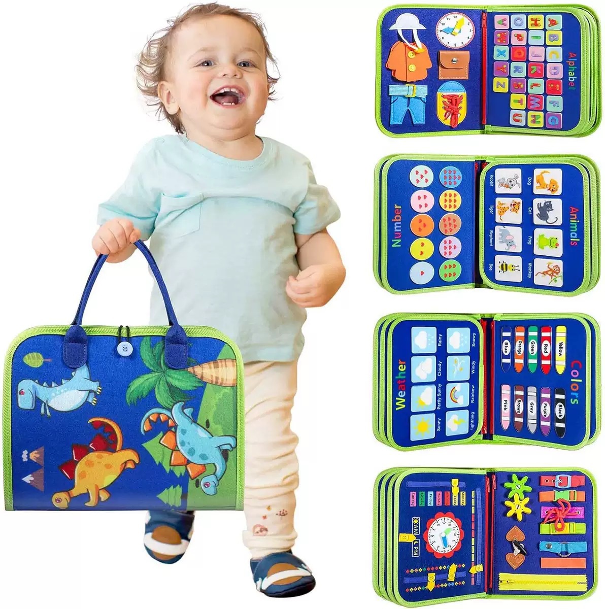 Tablero de aprendizaje de fieltro nuevo tablero de fieltro ocupado de fieltro de rompecabezas de educación temprana de Amazon cpc ce planet