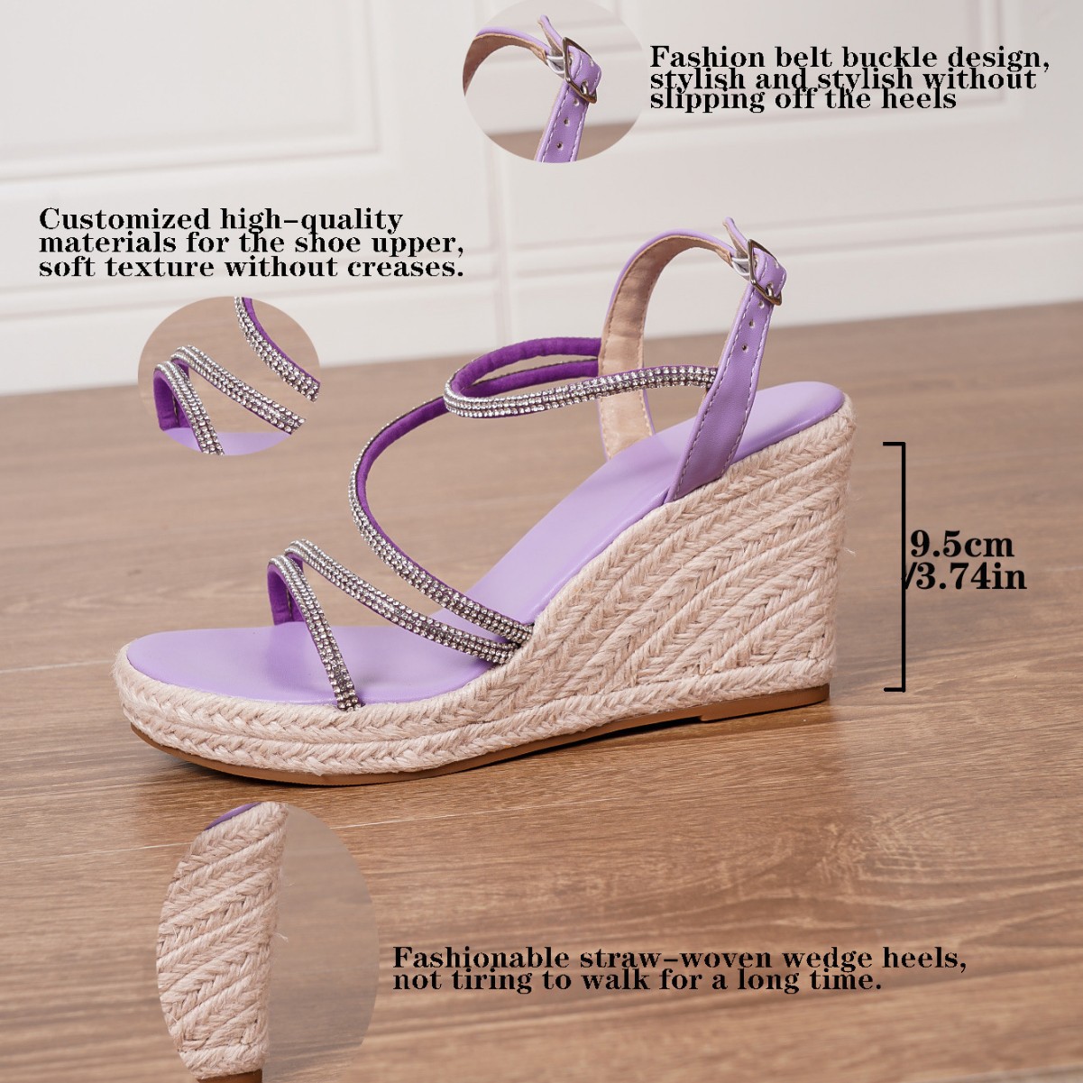 Waterproof High-heeled Platform Sandals With Buckle For Women_voghion.com