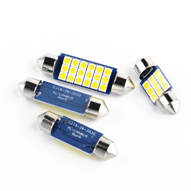 Lámpara de lectura LED para automóviles 31mm 36 39 41MM 3030 18 lámparas 9 lámparas lámparas de licencia interior