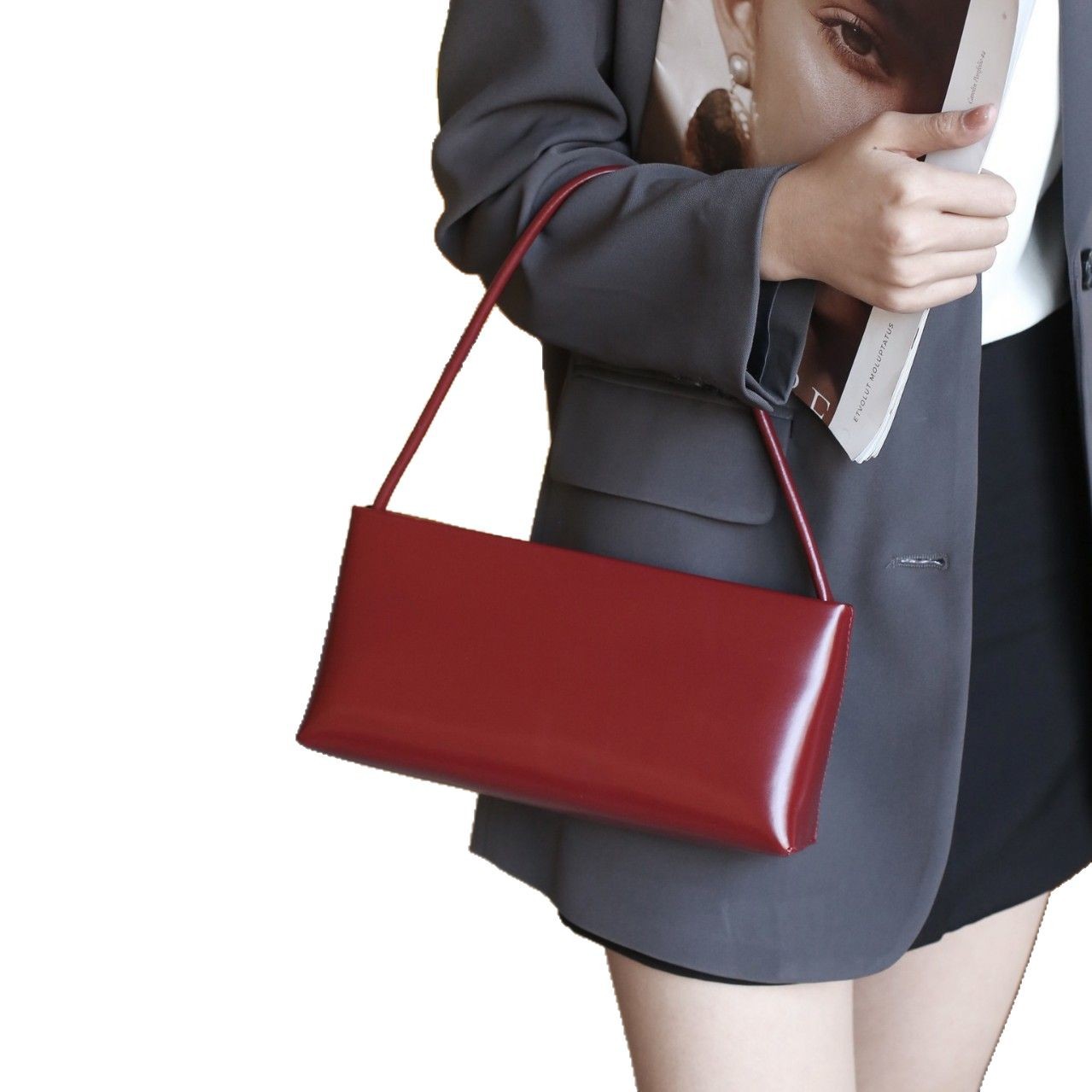 2025 New Luxury Underarm Bag For Women Simple Versatile Crossbody Bag Textured Casual Commuter Baguette Bag - Thumbnail 5