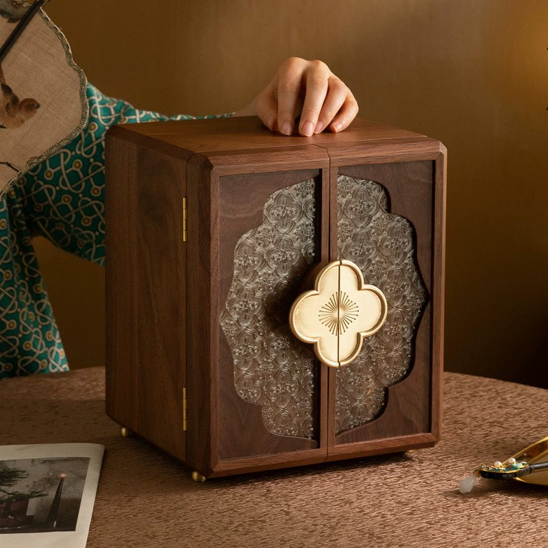  Wooden storage system, high-end sophisticated storage box, retro jewelry, Chinese style, Birthday gift